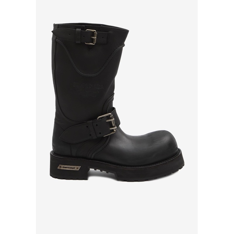 Venom Calf Leather Mid-Calf Boots Black mshoeseu_EU 40
