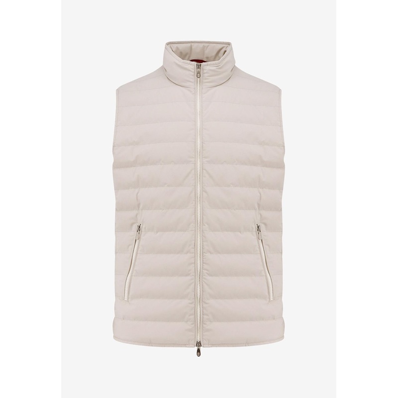 Zip-Up Padded Vest Gray mrtwstd_S