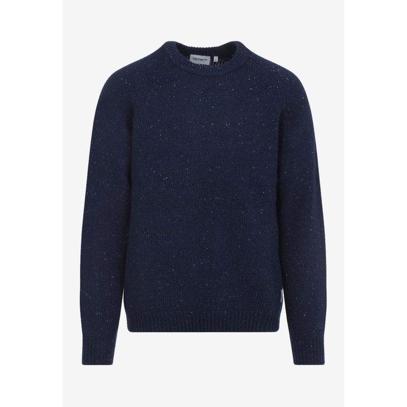 Anglistic Sweater in Wool Blend Blue mrtwstd_XL