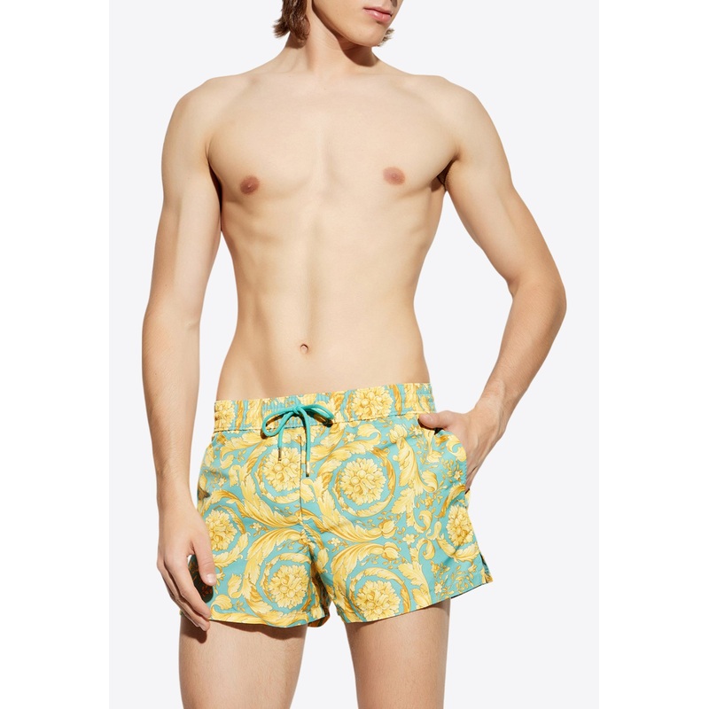 Barocco Print Swim Shorts Multicolor mrtwversace_3