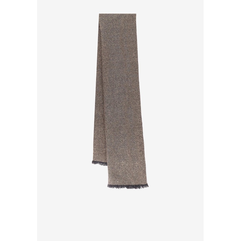 Cashmere-Blend Scarf Brown Onesize