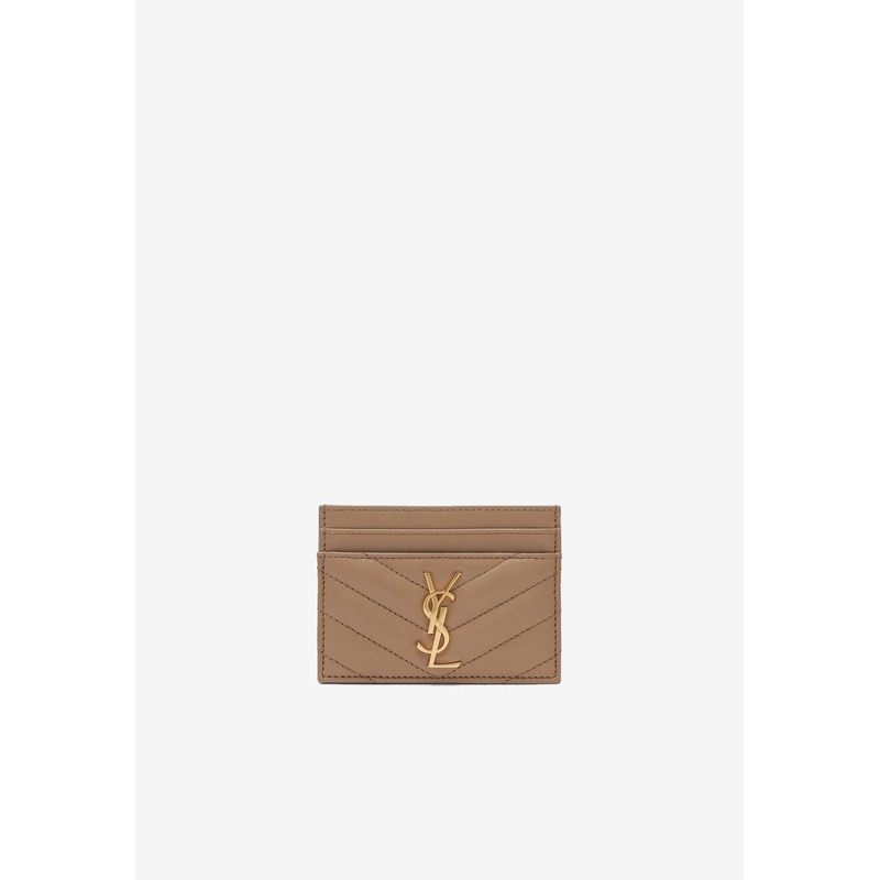Cassandre Quilted Leather Cardholder Brown Onesize
