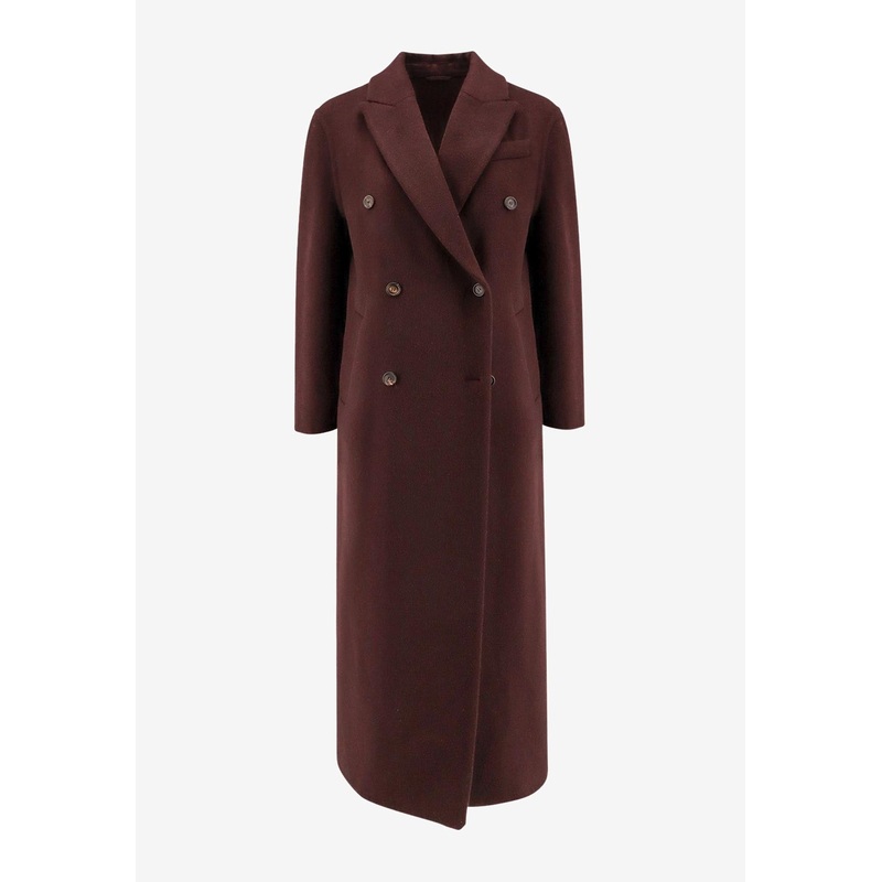 Essential Double-Breasted Coat Bordeaux wrtwit_IT 40