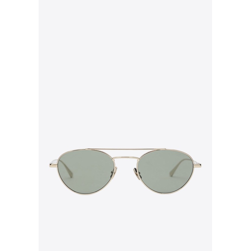 Logo Aviator Sunglasses Green Onesize