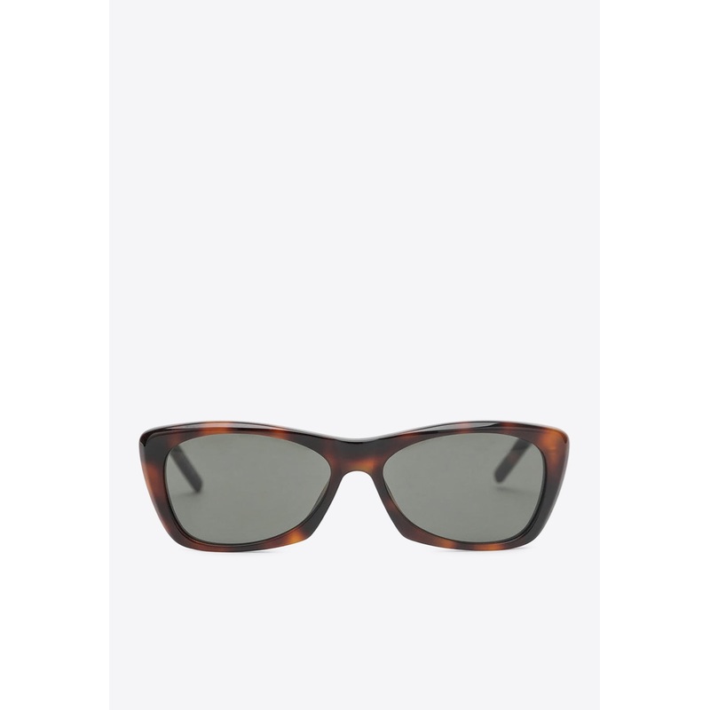 Rectangular-Frame Logo Sunglasses Gray Onesize