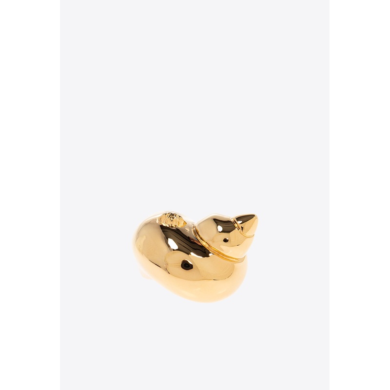 Shell Motif Brass Ring Gold IT 11