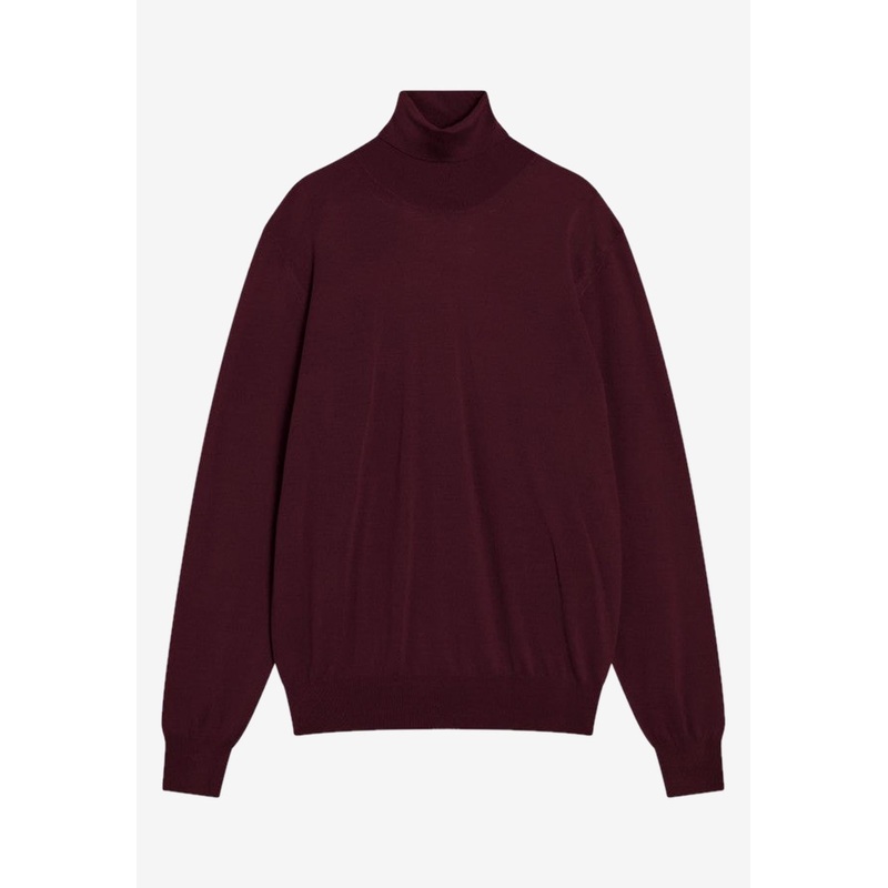 Turtleneck Wool Sweater Burgundy mrtwstd_S