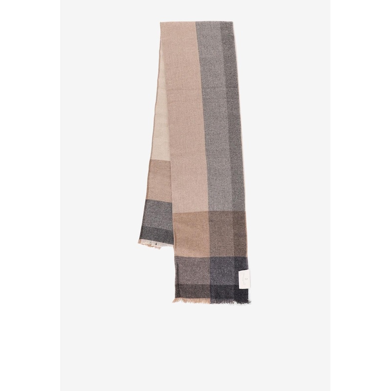 Wool and Cashmere Scarf Multicolor Onesize