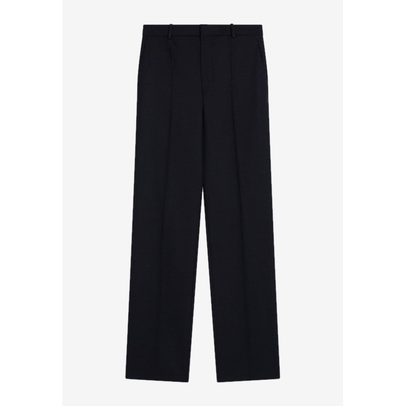 Wool Straight-Leg Pants Blue mrtwit_IT 46