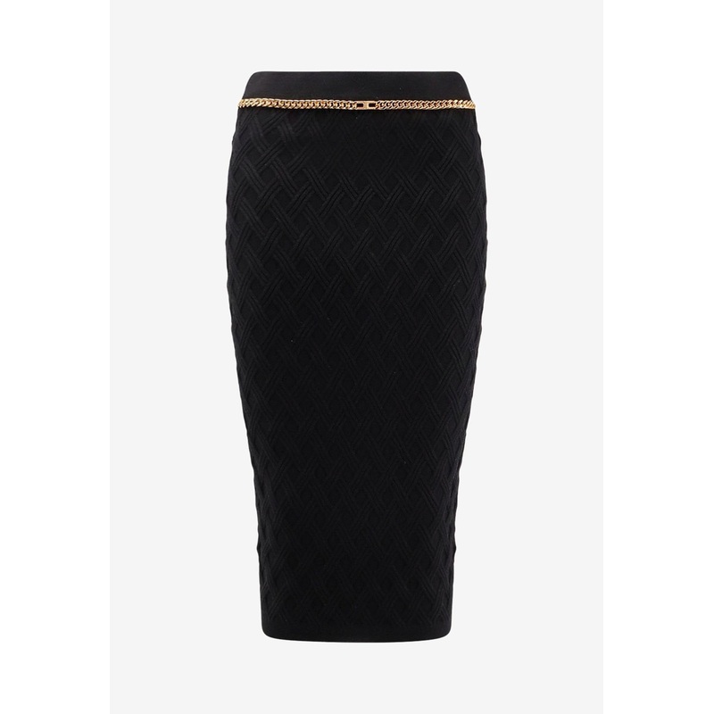 3D Knit Pencil Skirt Black wrtwit_IT 40