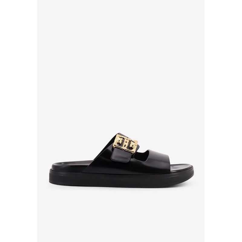 4G Liquid Leather Slides Black wshoeseu_EU 36