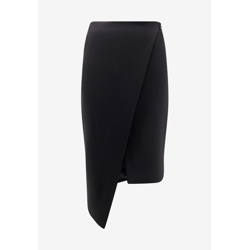 Asymmetrical Wrap Skirt Black wrtwit_IT 40