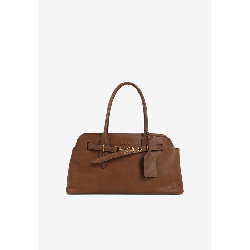 Aventure Nappa Leather Shoulder Bag Brown Onesize