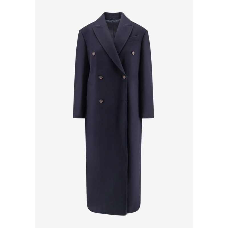 Double-Breasted Long Coat Navy wrtwit_IT 40