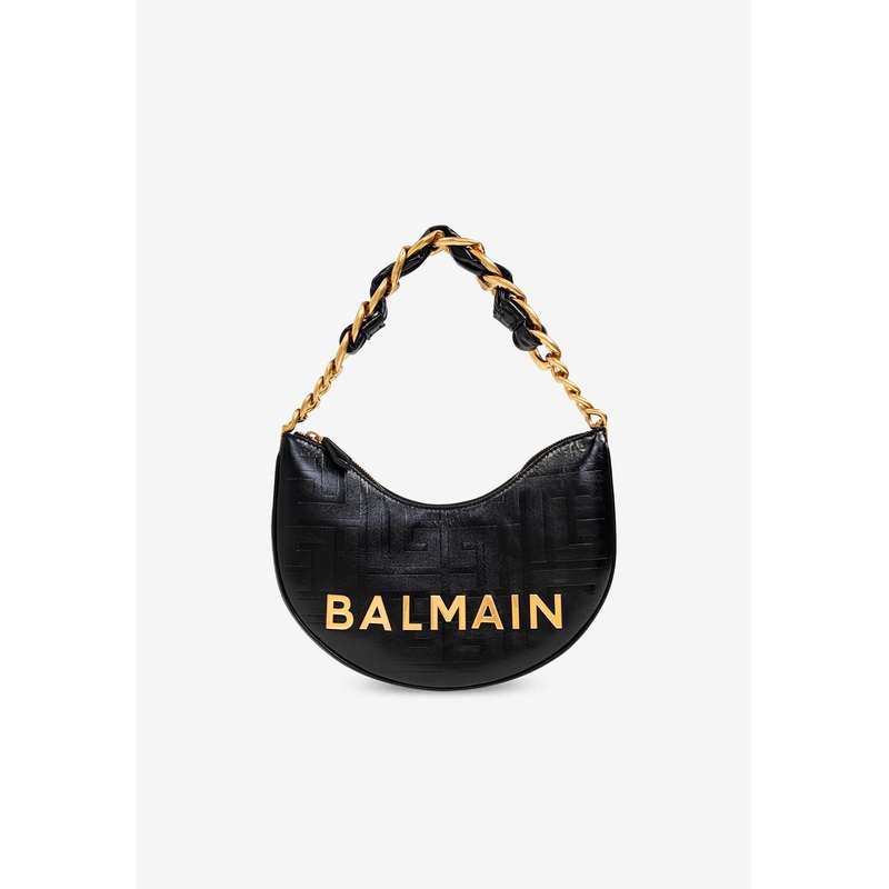 1945 Soft Moon Calfskin Shoulder Bag Black Onesize