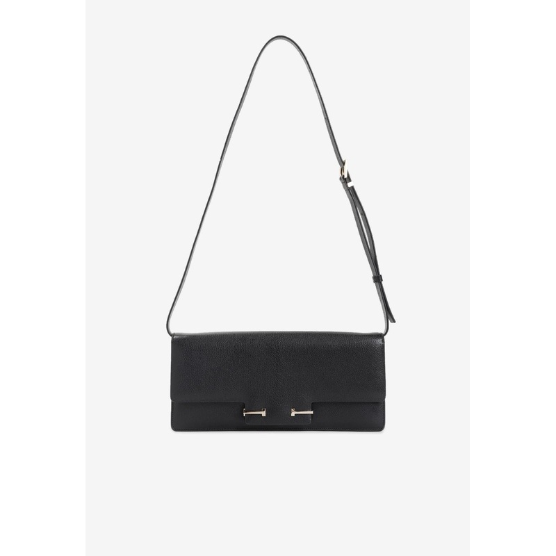 Aube Grain Leather Shoulder Bag Black Onesize