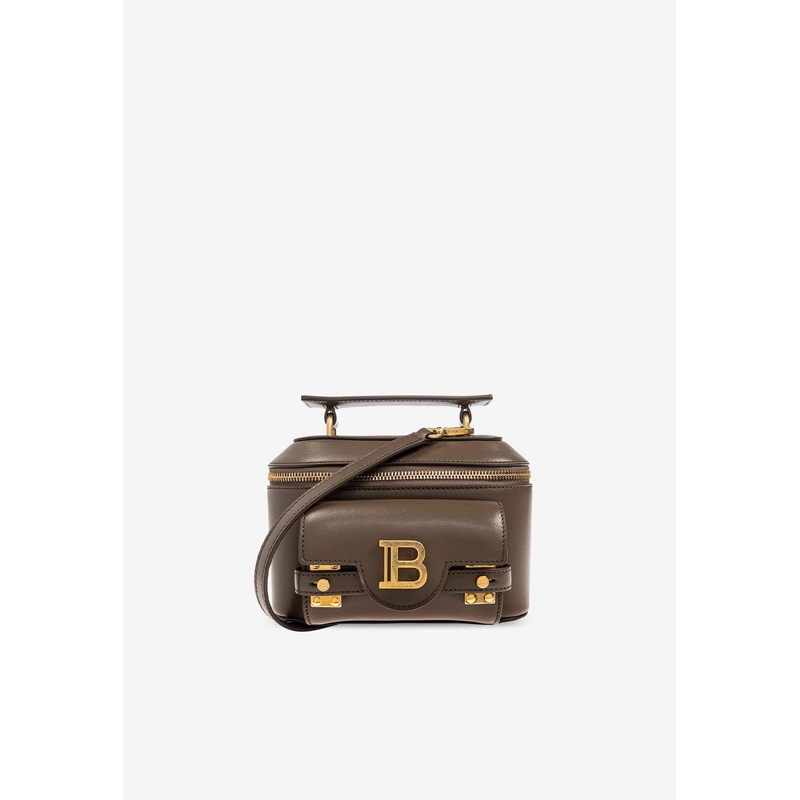 B-Buzz Leather Vanity Top Handle Bag Green Onesize