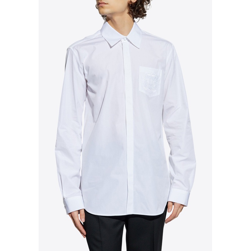 cusson Embroidered Long-Sleeved Shirt White mrtwshirtseu_EU 39