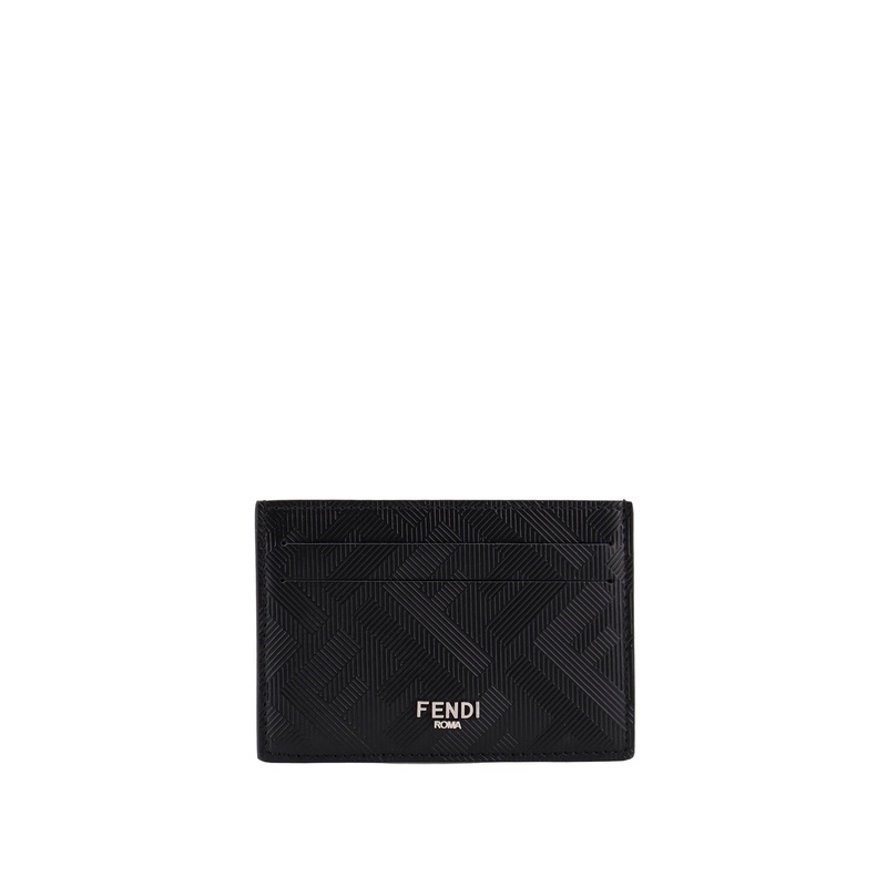 FF Motif Leather Cardholder Black Onesize