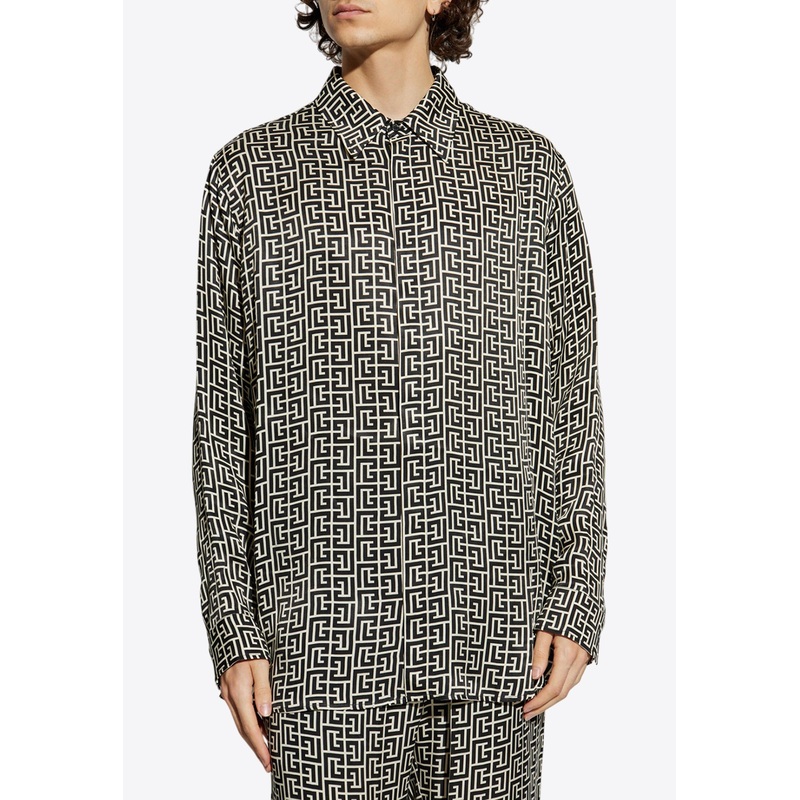 PB Labyrinthe Monogram Long-Sleeved Shirt Monochrome mrtwit_IT 46