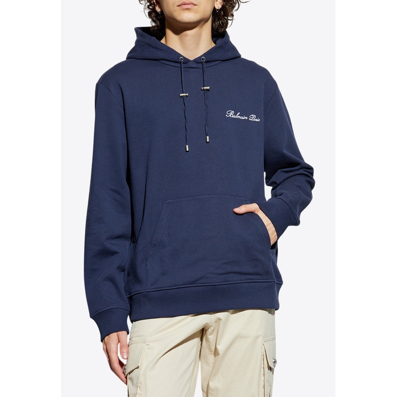 Signature Logo Hooded Sweatshirt Navy mrtwstd_S