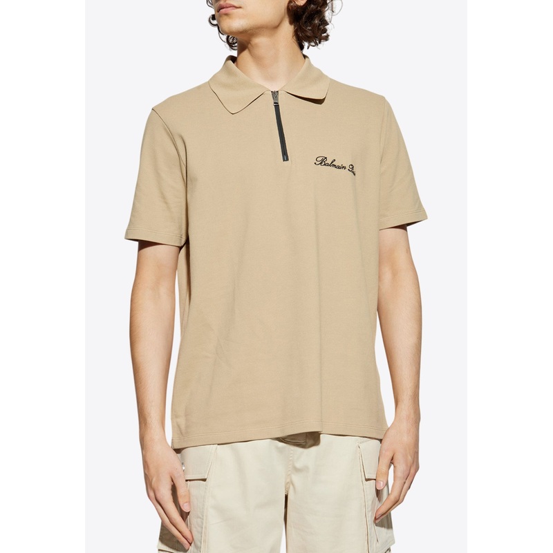 Signature Logo Polo T-shirt Beige mrtwstd_S