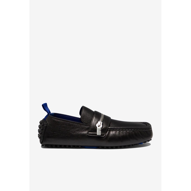 Motor Zip Leather Loafers Black mshoeseu_EU 40