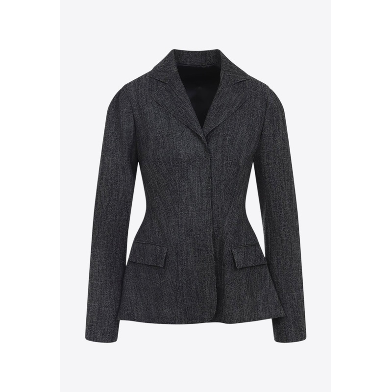 Wool-Blend Blazer Gray wrtwit_IT 42