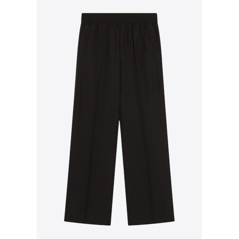 Wool Pants with Elastic-Waistband Dark Brown wrtwit_IT 38