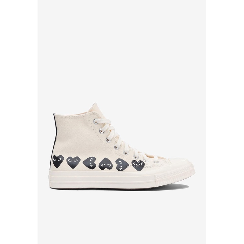X Converse Chuck 70 Hearts High-Top Sneakers White mshoesus_US 7