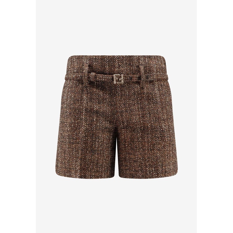 Alpaca and Wool Shorts Brown wrtwit_IT 38