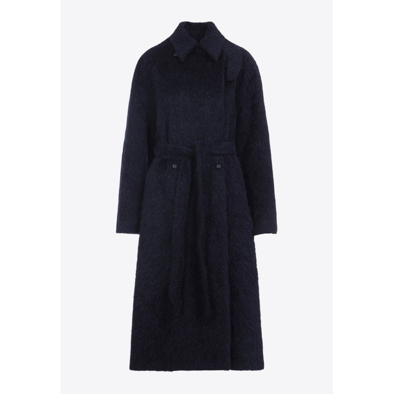 Alpaca Blend Belted Coat Midnight Blue wrtwfr_FR 36