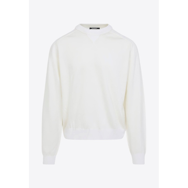 Brode Crewneck Wool Sweater White mrtwstd_L