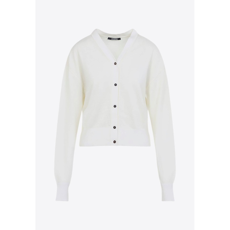 Brode Wool V-neck Cardigan Off-white wrtwfr_FR 34