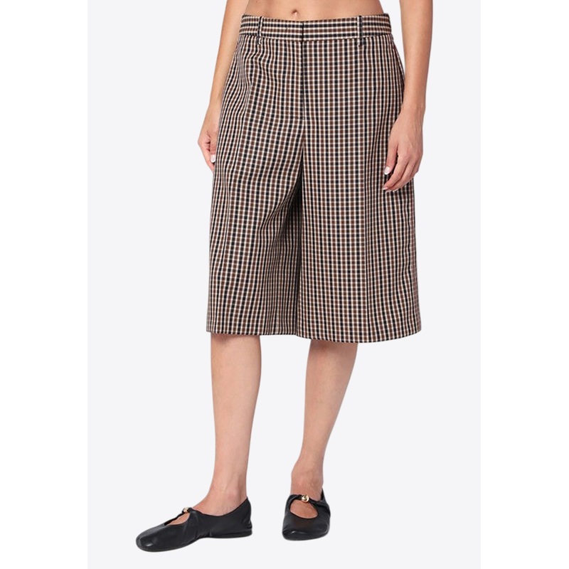 Check Wool Bermuda Shorts Multicolor wrtwfr_FR 34