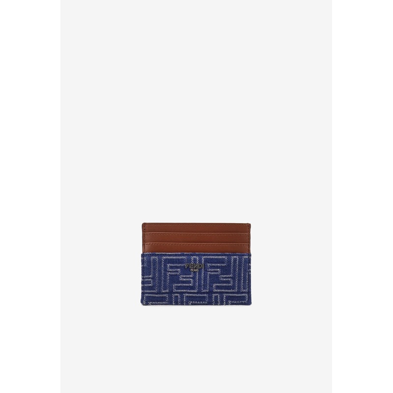 FF Denim and Leather Cardholder Denim Onesize