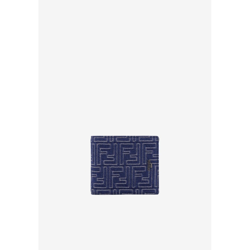 FF Jacquard Bi-Fold Wallet Blue Onesize