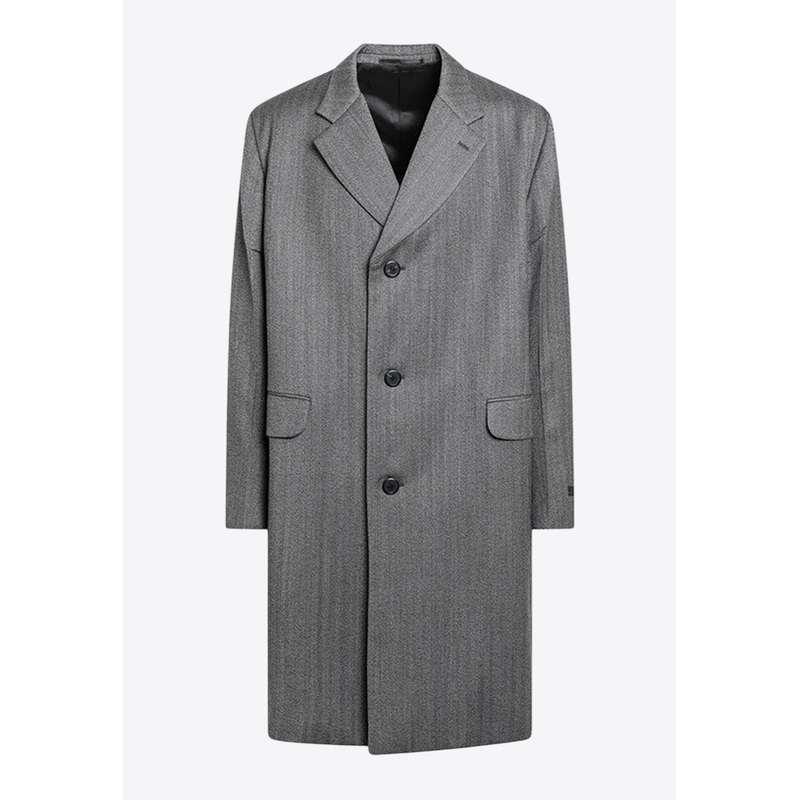 Single-Breasted Wool Coat Gray mrtwit_IT 46