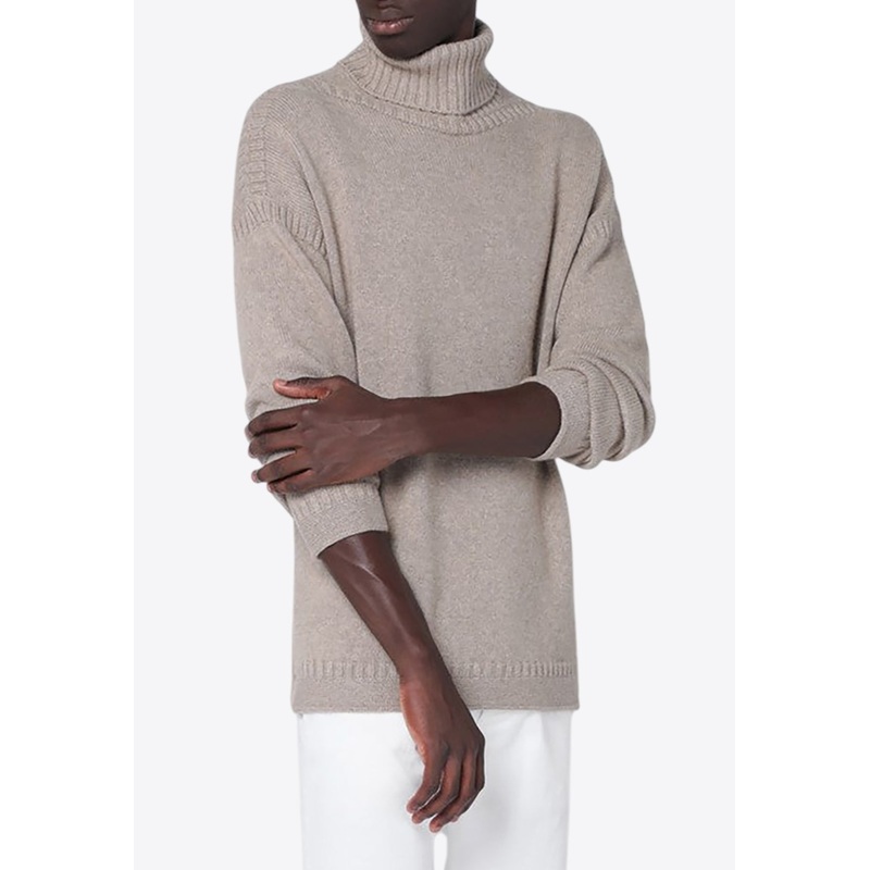 Tyne Knitted Cashmere Turtleneck Sweater Beige mrtwit_IT 48