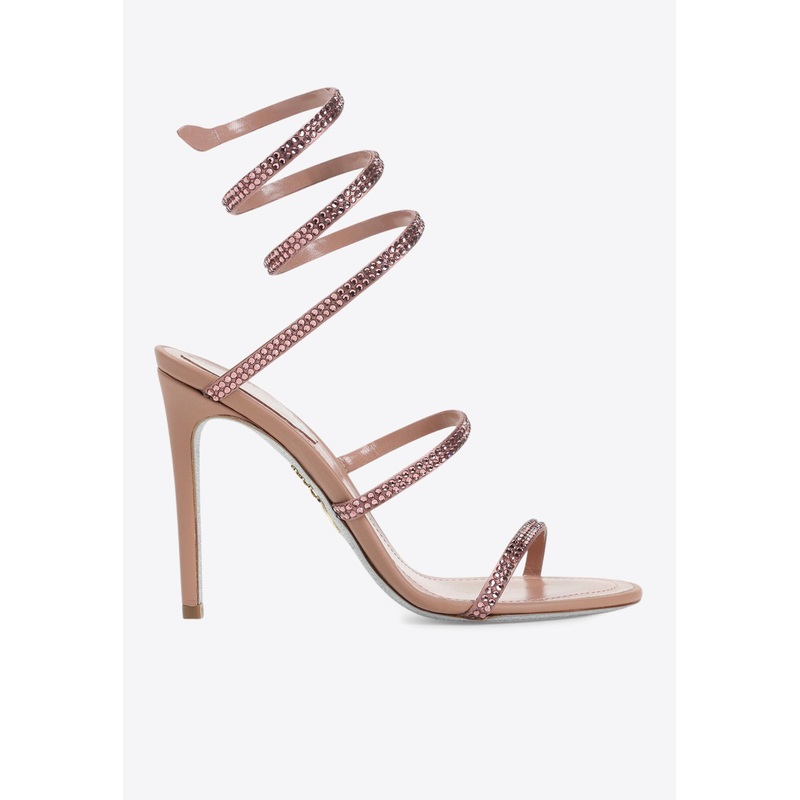 110 Cleo Crystal-Embellished Heeled Sandals Blush wshoeseu_EU 36