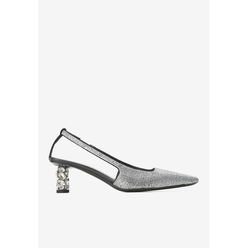 50 Crystal Embroidered Slingback Pumps Crystal wshoeseu_EU 36