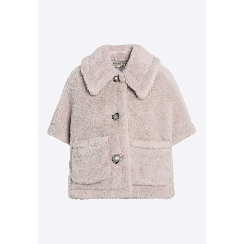 Alpaca and Wool Short Coat Sand wrtwstd_S