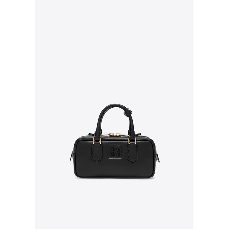 Arcadie Leather Top Handle Bag Black Onesize