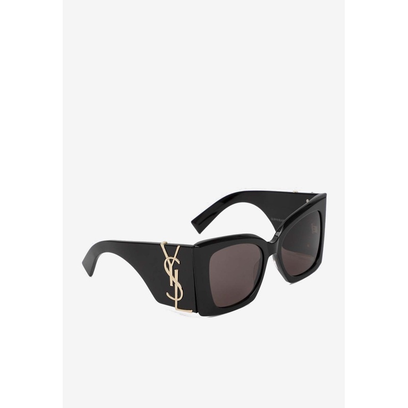 Blaze Oversized Cat-Eye Sunglasses Gray Onesize