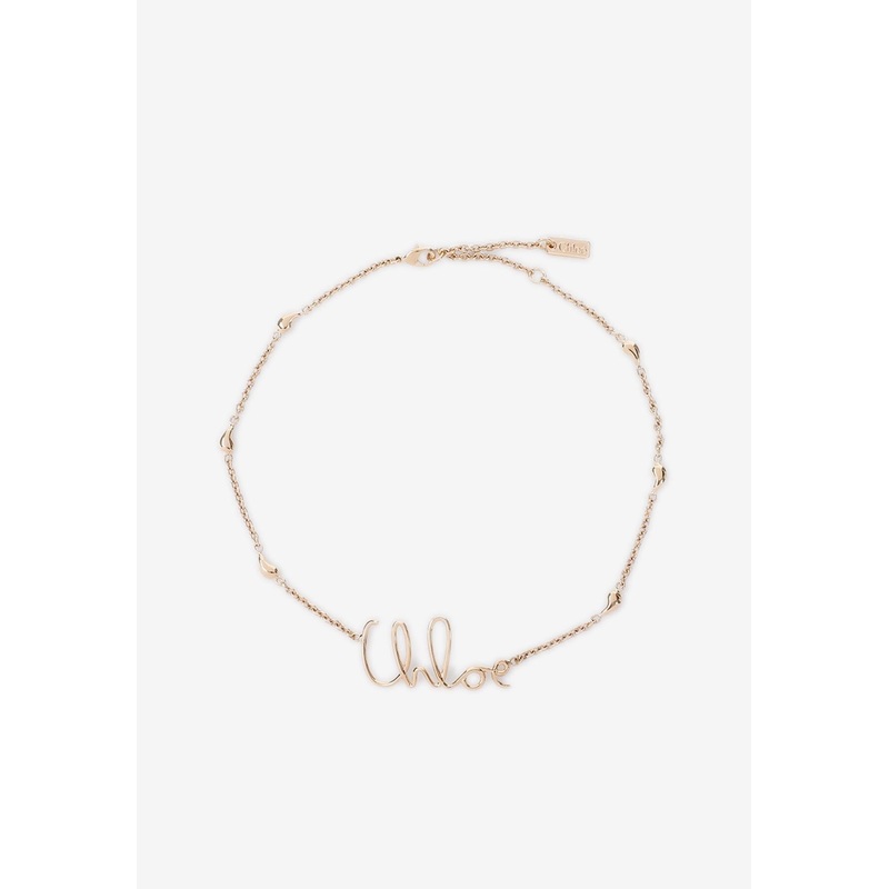 Logo Charm Necklace Gold Onesize