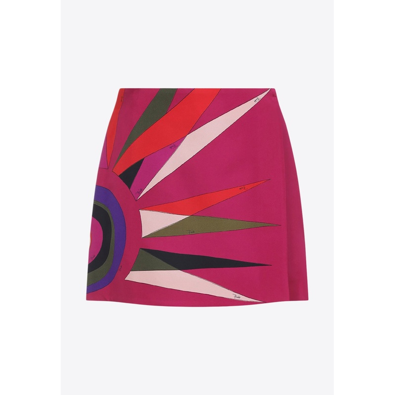 Signature-Print Mini Skirt Multicolor wrtwit_IT 42