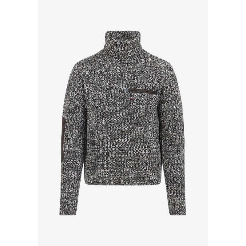Turtleneck Wool-Knit Sweater Gray mrtwstd_S
