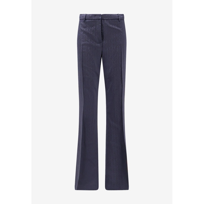 Wool Jacquard Tailored Pants Navy wrtwit_IT 42