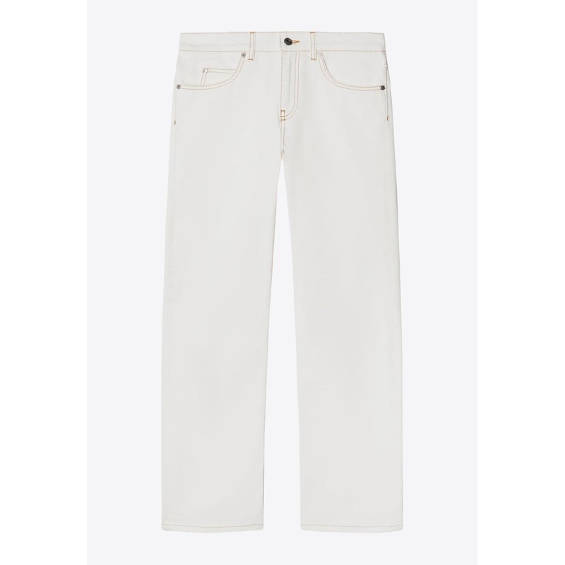 90s Fit Straight-Leg Jeans White wrtwbottoms_25
