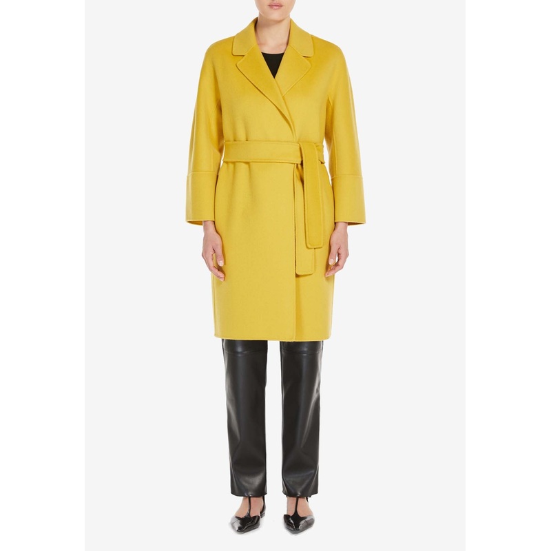 Arona Double-Faced Wool Coat Yellow wrtwit_IT 34